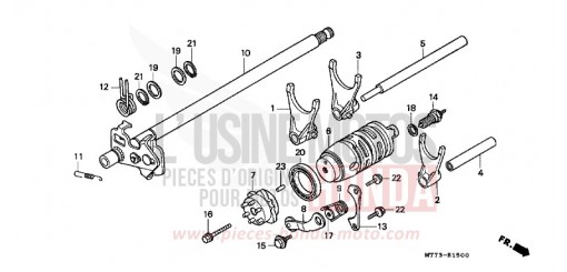 TAMBOUR DE CHANGEMENT/FOURCHETTE DE SELECTION NR750N de 1992